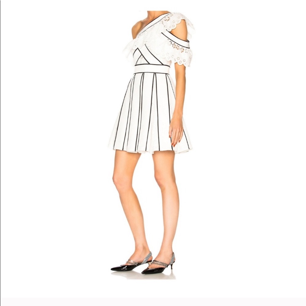 Self-Portrait One-shoulder Mini Dress Size 2